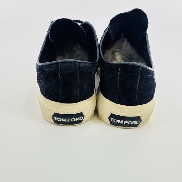 Tom Ford Cambridge Low-Top Sneakers In Suede Men Navy Blue Size 9.5 US Lace Up main image 7